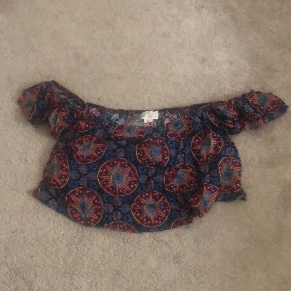 LA Hearts Off The Shoulder Crop Top
